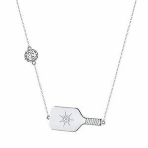 NEW EVERWILD women's pickleball the dainty dinker necklace in silver
